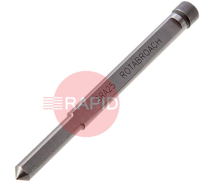 RA25  Rotabroach Standard Pilot Pin, 13 - 53mm Range, for 25mm Long M2 / M42 Cutters