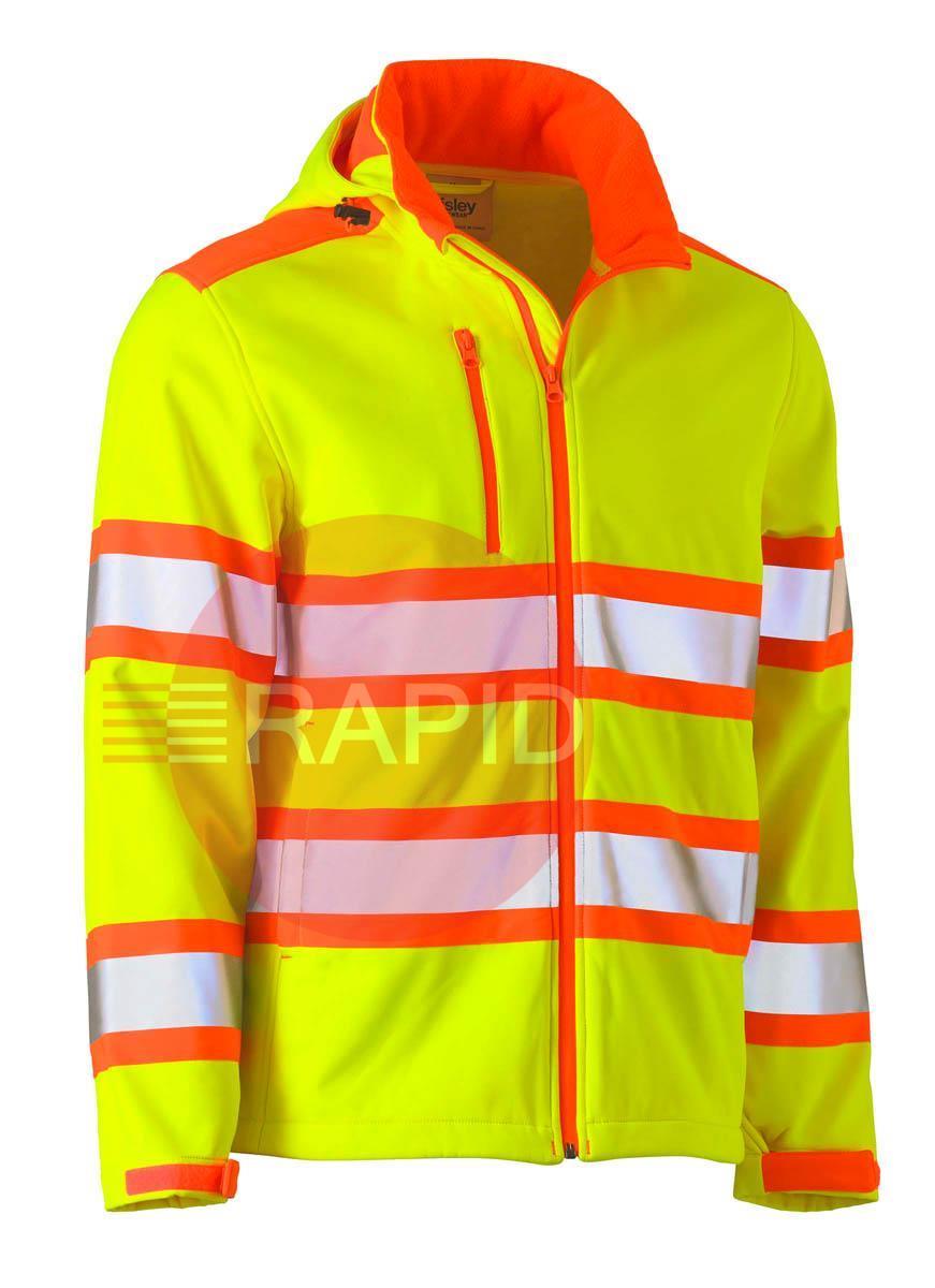 UKJ6222T_TT22  Double Hi-Vis Softshell Jacket, 310gsm