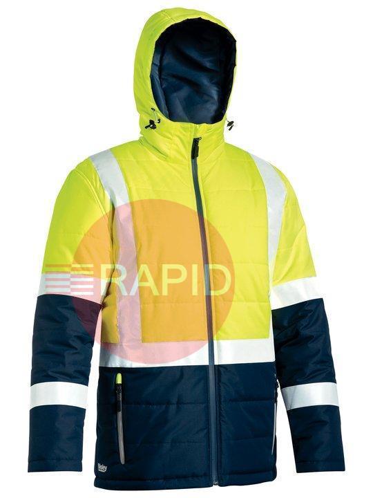 UKJ6929HT_TT04  Two Tone Hi-Vis Puffer Jacket, 166gsm