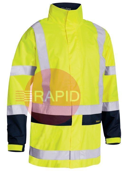 UKJ6966T_TT04  Jacket Rain Shell, Hi-Vis, Long Sleeve, Taped 300D