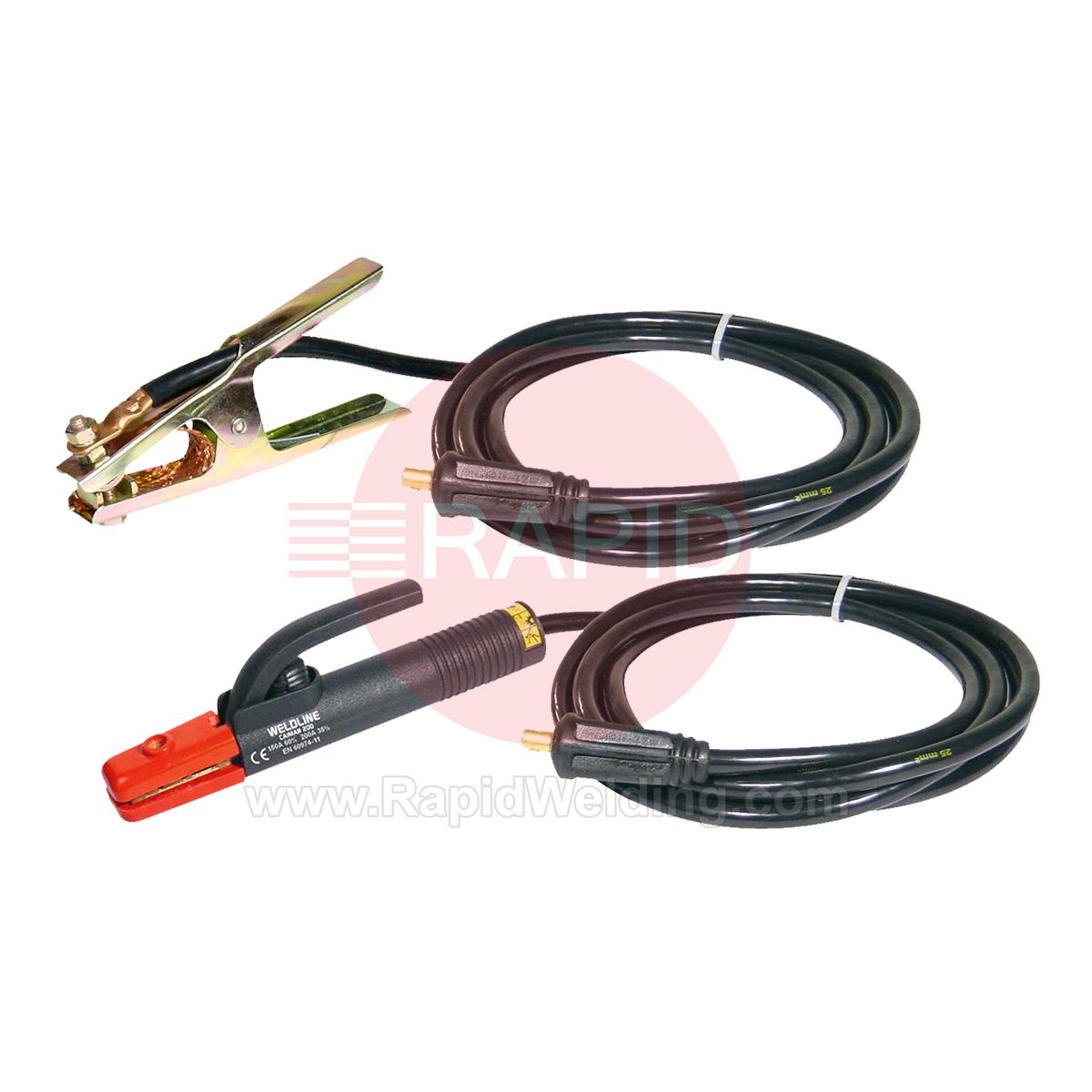 W000011139  Lincoln Weldline 35C50 300 Amp MMA Kit, includes Electrode Holder & Earth Clamp 4m