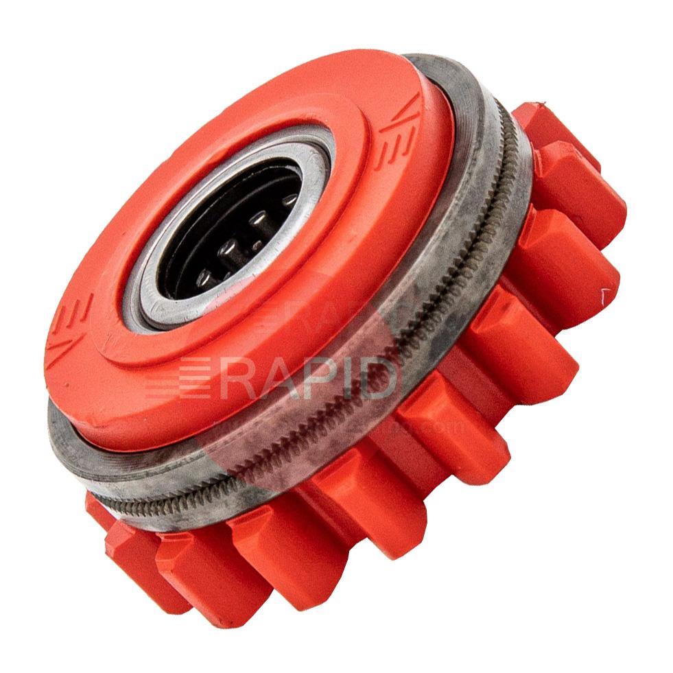 W001058  Kemppi Compressing Feed Roll. 1.0mm Knurled  Red