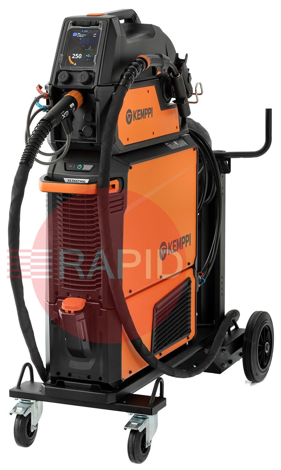 X5110400010SPKWC  Kemppi X5 FastMig 400 Synergic Water Cooled MIG Package, with GXe 405W 3.5m Torch - 400v, 3ph