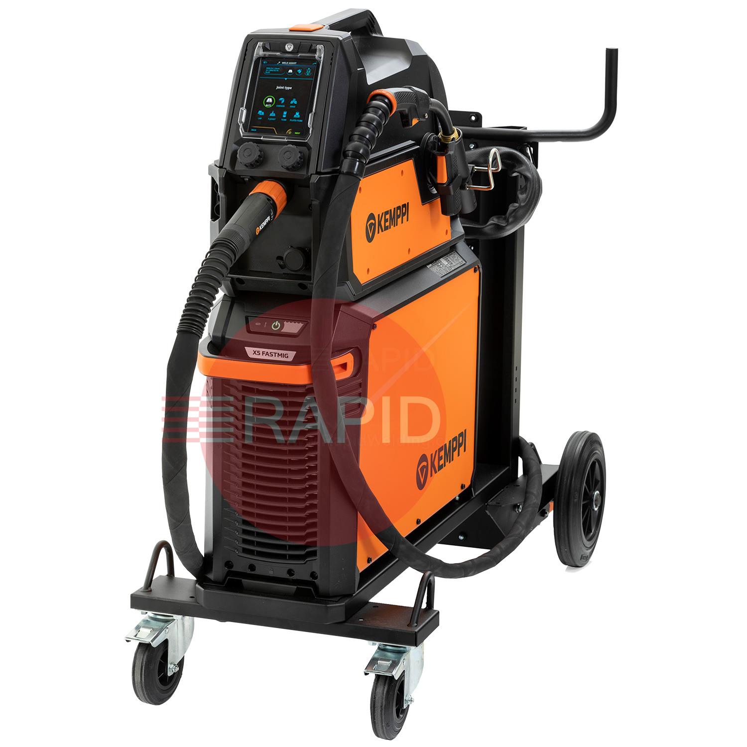 X5130400010PPKAC  Kemppi X5 FastMig 400 Pulse Air Cooled MIG Package, with GXe 405G 3.5m Torch - 400v, 3ph